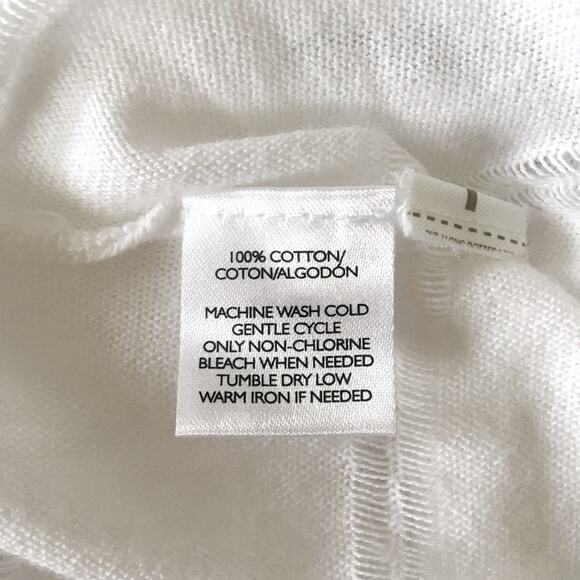 LOFT White Stripe 3/4-Sleeve Lightweight 100% Cotton Crewneck Sweater Size Small - Picture 6 of 6